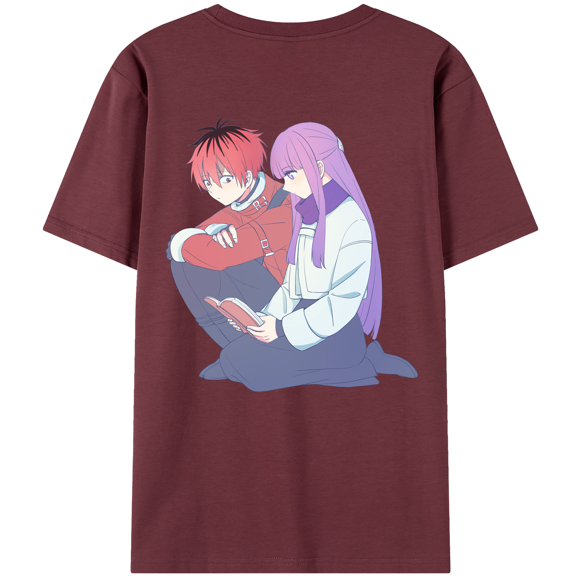 （画像用） 葬送のフリーレン Frieren 綿100％半袖Tシャツ（背面プリント）
